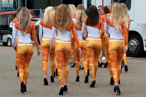 Grid Girls at Car Racing