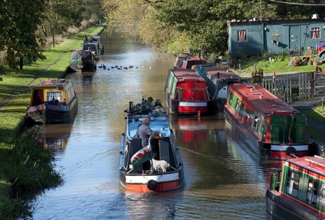 Narrow boats on the canal