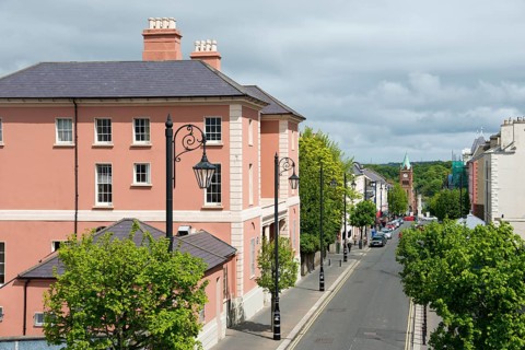 View along Bishop Street from the City Wall