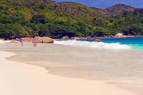 Anse Lazio in the evening