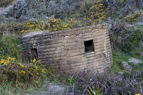 FW3 Type 25 Second World War pillbox overlooking the beach