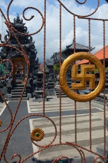 Gate with swastika as swastika