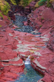Sedimentary argillite mineral layers in Lost Horse Creek