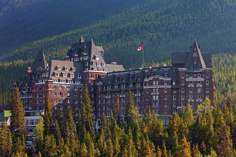 The Banff Springs Hotel in Scottish Baronial Style in Banff National Park