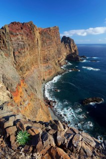 View from the hiking trail on Cape Ponta de Sao Lourenco