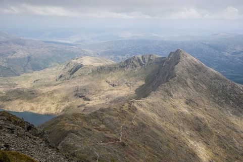 View from mountain summit
