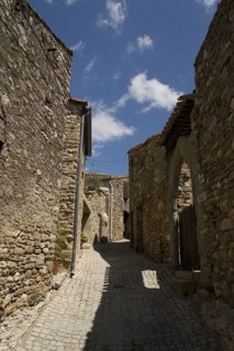 A narrow street in the Cathar village of Minerve