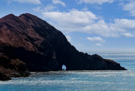 View from the hiking trail on Cape Ponta de Sao Lourenco