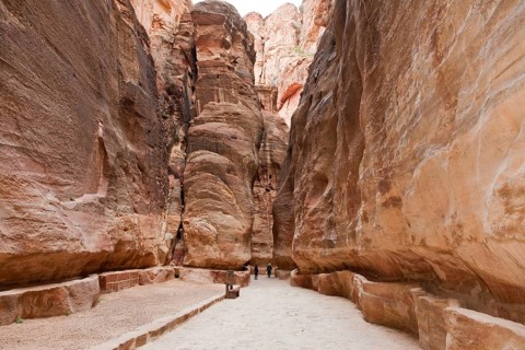 Ancient water conduit in Siq