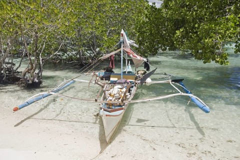 Outrigger fishing boats
