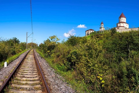 Railway line near the residence of the Catholicos-Patriarch of All Georgia