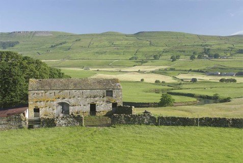 View of stone barn