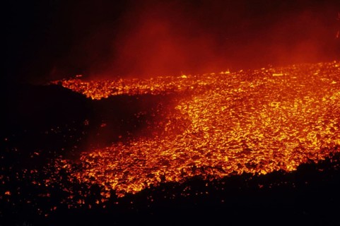Active lava flow