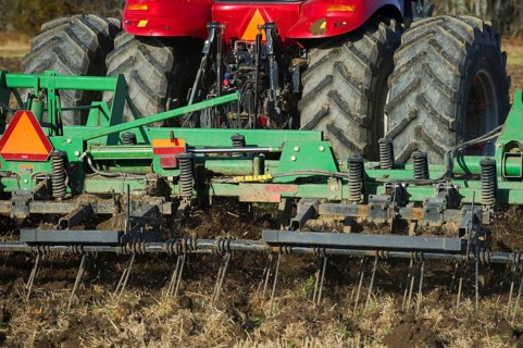 Tractor with cultivator