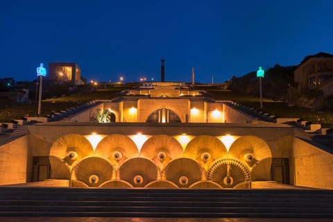 Yerevan Cascade at Dawn