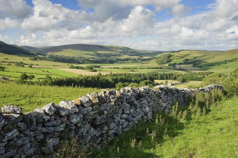 View of dry stone wall
