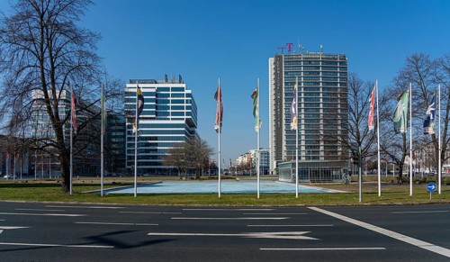 High-rise buildings and commercial buildings at Ernst-Reuter-Platz