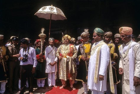 The Maharaja His Highness Srikantadatta Narasimharaja Wadiyar Bahadur participates festival of Dussera or Dasara