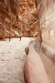 Ancient water conduit in Siq