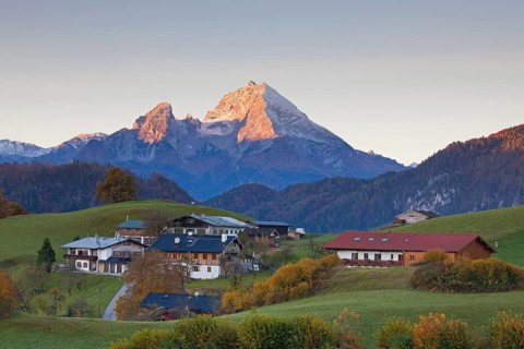 View over the Watzmann from Marktschellenberg