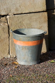 Metal bucket on the farm