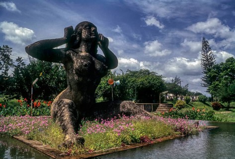 Statue of Yakshi in Malampuzha garden near Palakkad or Palghat
