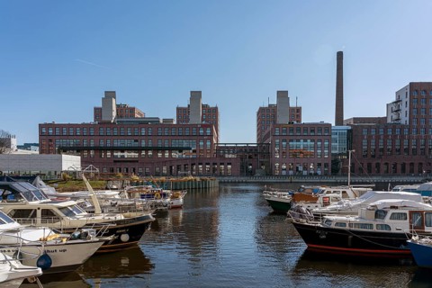Shopping centre at the old industrial site of Tempelhofer Hafen