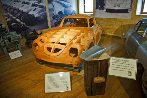 Porsche 356 wooden replica