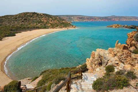 Palm beach of Vai with Cretan