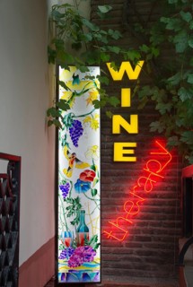 Advertisement for a wine therapy institute