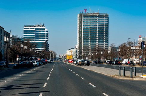 High-rise buildings and commercial buildings at Ernst-Reuter-Platz
