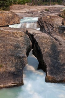 Natural Bridge spans the course of the Kicking Horse River in Yoho National Park
