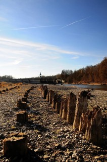 Remnants of old Lech weir