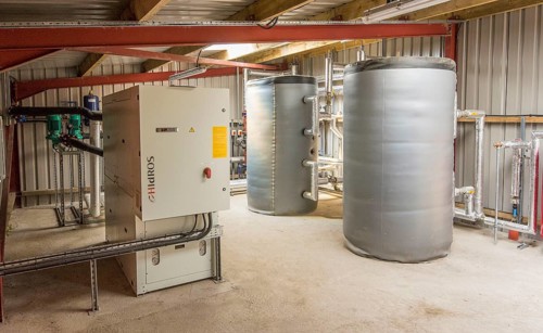 Heat exchanger unit on poultry farm
