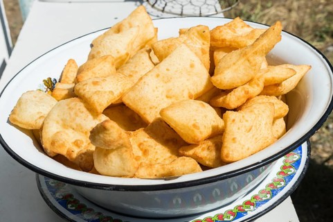 Plate of traditional local tandyr bread