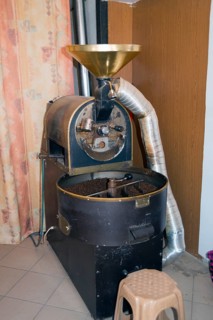 Old coffee roasting machine