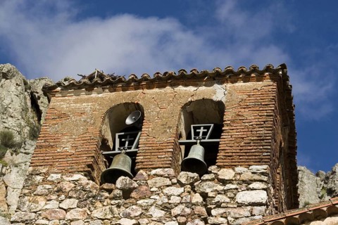 Bell tower on Chruch near Cabanas del castillo
