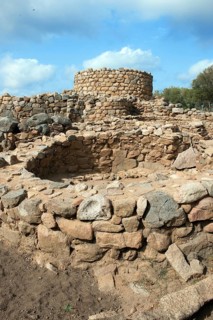 Excavation work at Nuraghe La Prisgiona