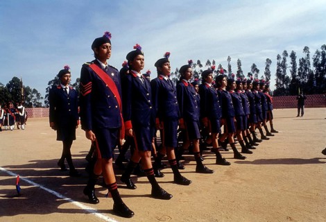 Girl Students participating Founder's Day Parade