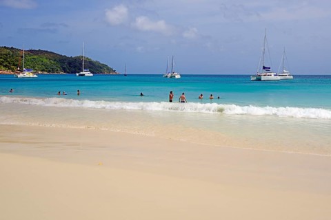 Anse Lazio in the evening