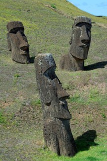 Moai in Rano Raraku