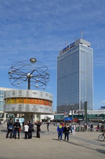 World Time Clock and Park Inn Hotel at Alexanderplatz