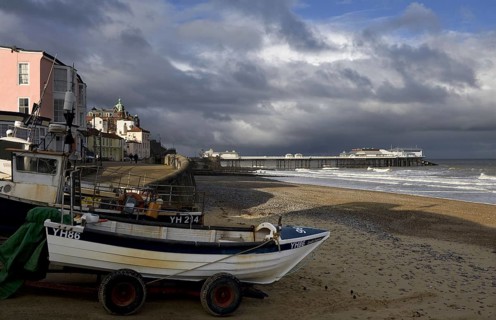 View of fishing boats