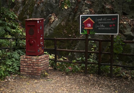 Sign and letterbox for love letters