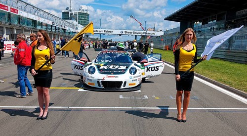 Grid girls at ADAC GT race
