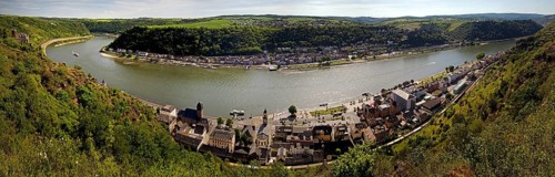 Rhine Valley Panorama with St. Goarshausen and St. Goar