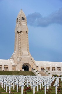 Douaumont Ossuary and Military Cemetery for French and German soldiers of the First World War who died in the Battle of Verdun