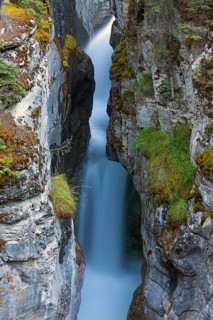Waterfall in Maligne Canyon