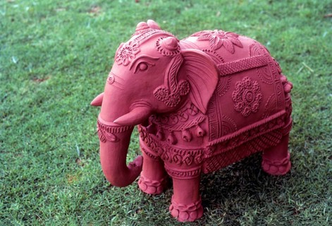 Handicraft terracotta elephant in Puducherry or Pondicherry