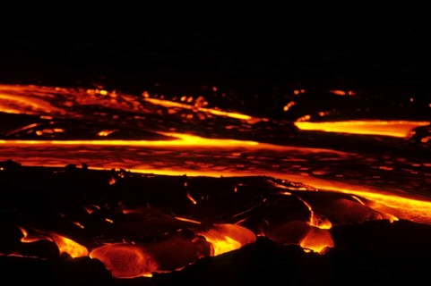 Active lava flow